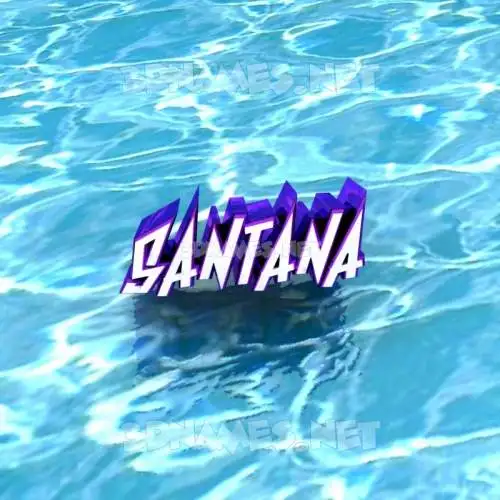 santana in Water style - 3D name wallpaper