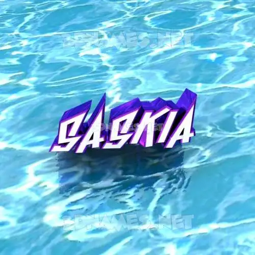 saskia in Water style - 3D name wallpaper