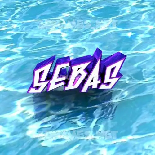 sebas in Water style - 3D name wallpaper sebas in Water style - 3D name wallpaper