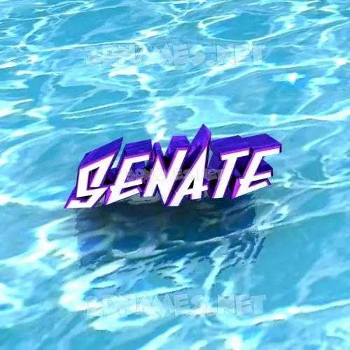 senate in Water style - 3D name wallpaper