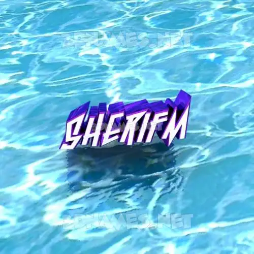 sherifm in Water style - 3D name wallpaper