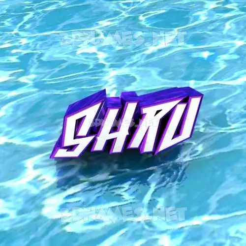 shru in Water style - 3D name wallpaper shru in Water style - 3D name wallpaper