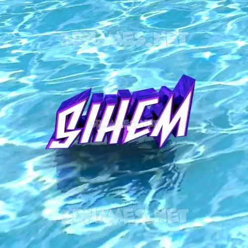 sihem in Water style - 3D name wallpaper