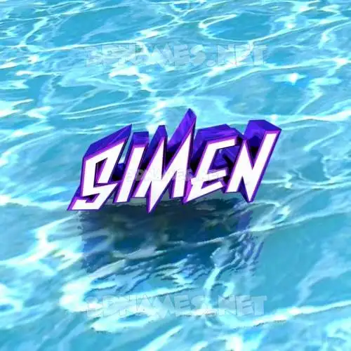 simen in Water style - 3D name wallpaper