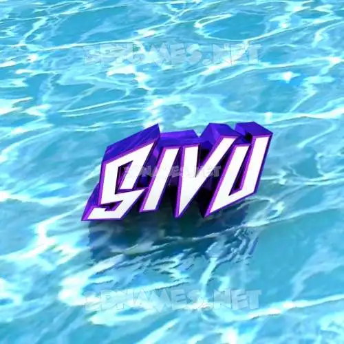 sivu in Water style - 3D name wallpaper