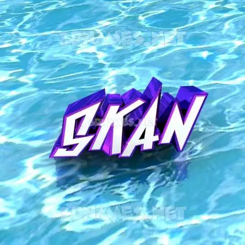 skan in Water style - 3D name wallpaper skan in Water style - 3D name wallpaper