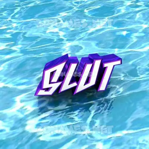 slut in Water style - 3D name wallpaper