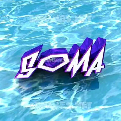 soma in Water style - 3D name wallpaper soma in Water style - 3D name wallpaper