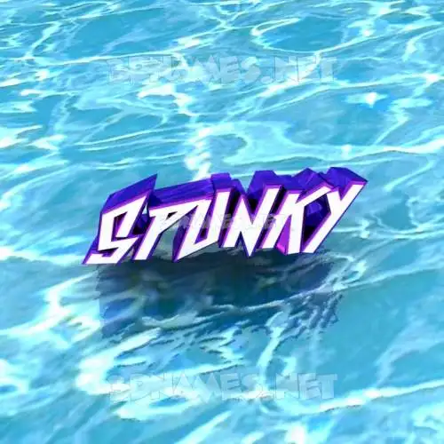 spunky in Water style - 3D name wallpaper spunky in Water style - 3D name wallpaper