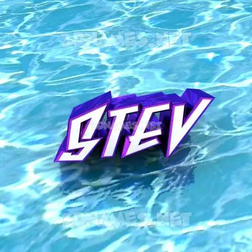 stev in Water style - 3D name wallpaper
