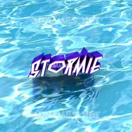 stormie in Water style - 3D name wallpaper