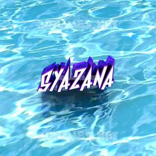 syazana in Water style - 3D name wallpaper syazana in Water style - 3D name wallpaper