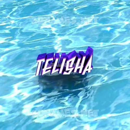 telisha in Water style - 3D name wallpaper