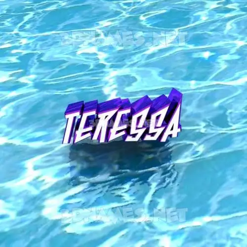 teressa in Water style - 3D name wallpaper