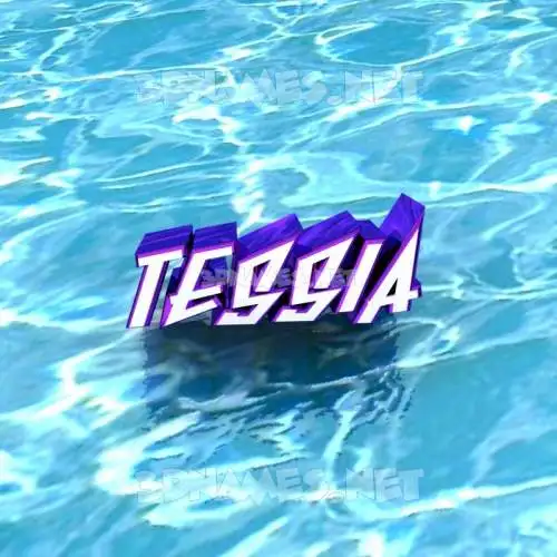 tessia in Water style - 3D name wallpaper