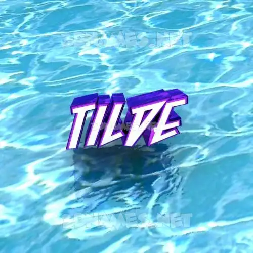 tilde in Water style - 3D name wallpaper