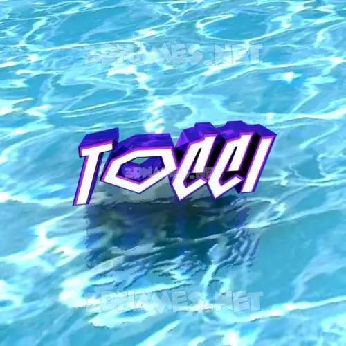 tocci in Water style - 3D name wallpaper