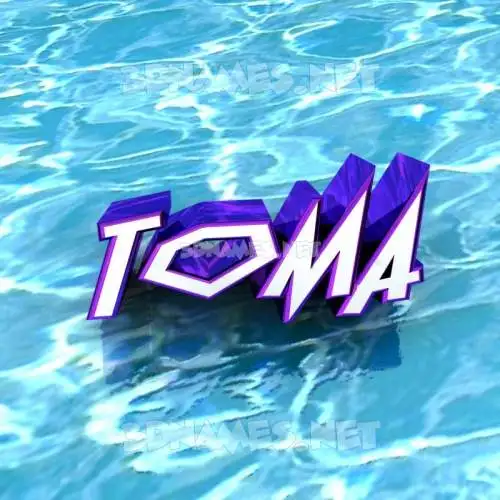 toma in Water style - 3D name wallpaper toma in Water style - 3D name wallpaper