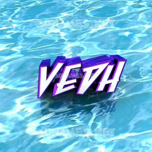 vedh in Water style - 3D name wallpaper