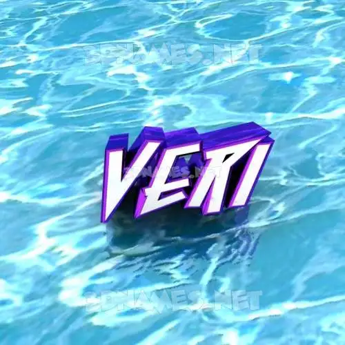 veri in Water style - 3D name wallpaper