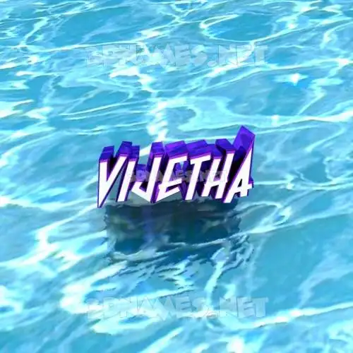 vijetha in Water style - 3D name wallpaper