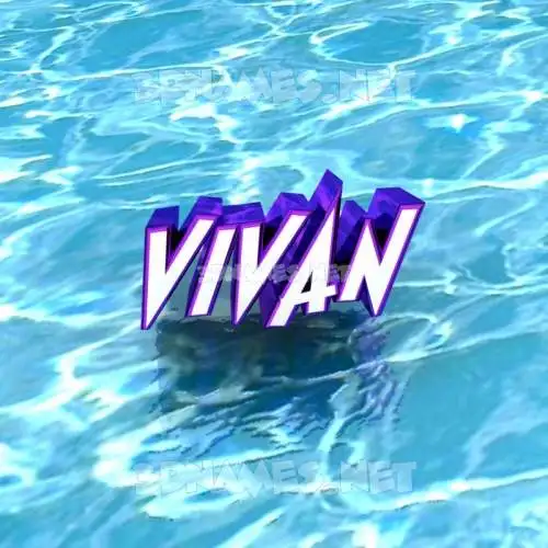 vivan in Water style - 3D name wallpaper vivan in Water style - 3D name wallpaper