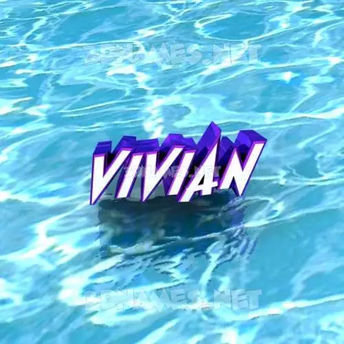 vivian in Water style - 3D name wallpaper