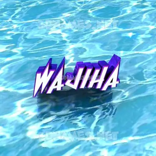 wajiha in Water style - 3D name wallpaper wajiha in Water style - 3D name wallpaper