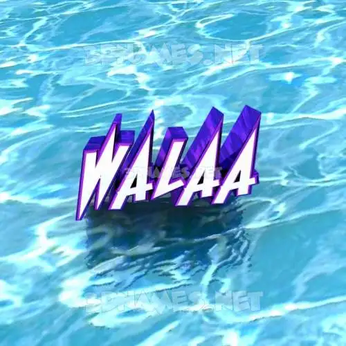 walaa in Water style - 3D name wallpaper