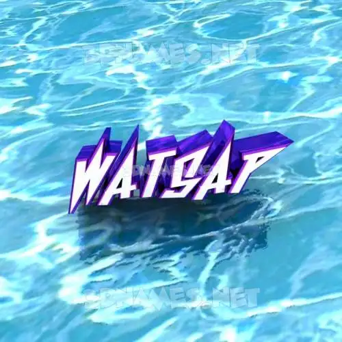 watsap in Water style - 3D name wallpaper watsap in Water style - 3D name wallpaper