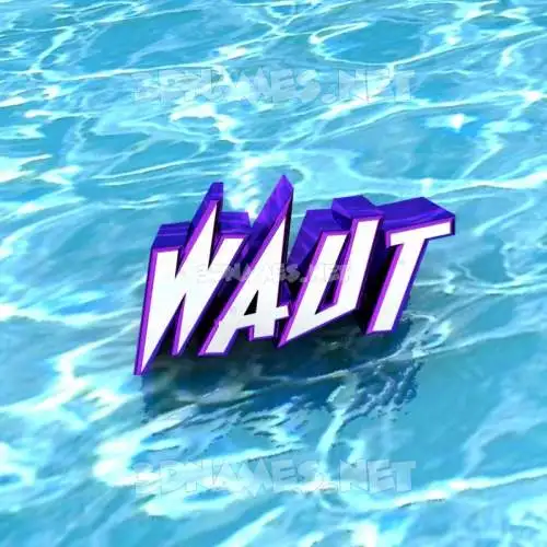 waut in Water style - 3D name wallpaper