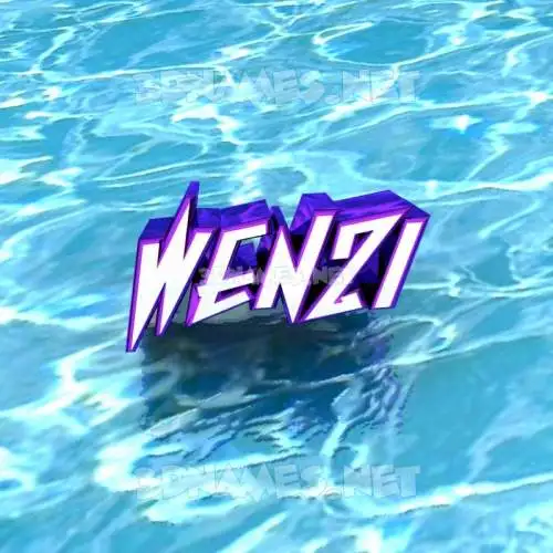 wenzi in Water style - 3D name wallpaper