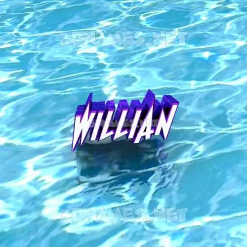 willian in Water style - 3D name wallpaper