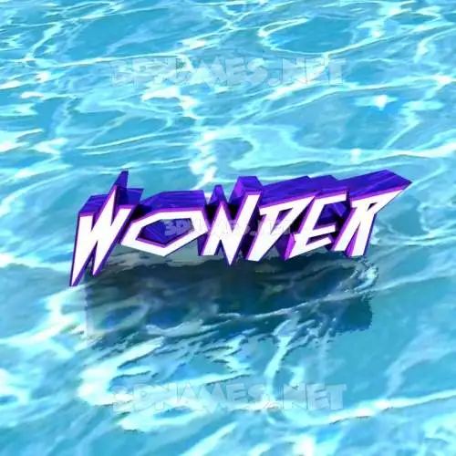 wonder in Water style - 3D name wallpaper wonder in Water style - 3D name wallpaper