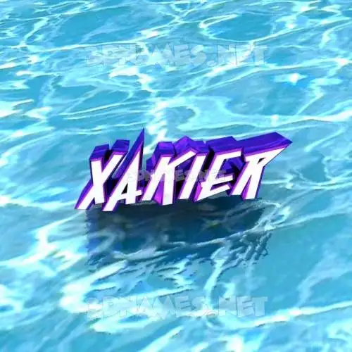 xakier in Water style - 3D name wallpaper
