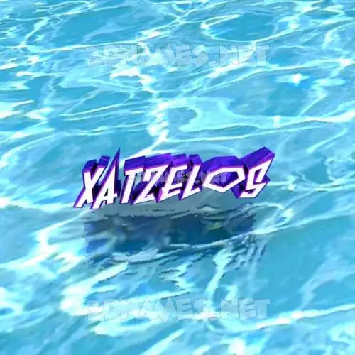 xatzelos in Water style - 3D name wallpaper xatzelos in Water style - 3D name wallpaper