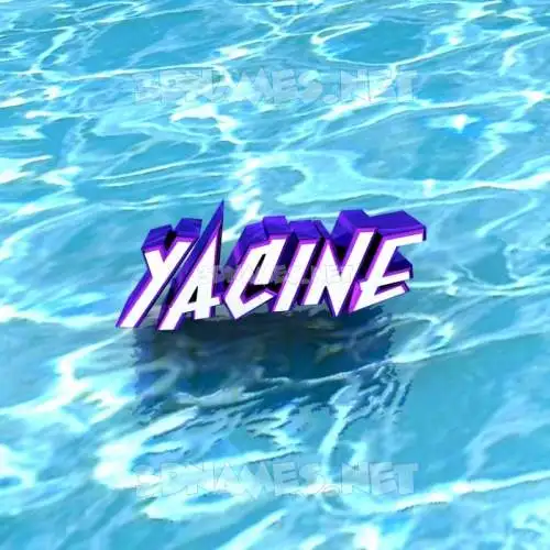 yacine in Water style - 3D name wallpaper yacine in Water style - 3D name wallpaper