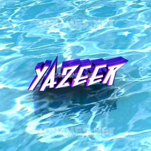 yazeer in Water style - 3D name wallpaper yazeer in Water style - 3D name wallpaper