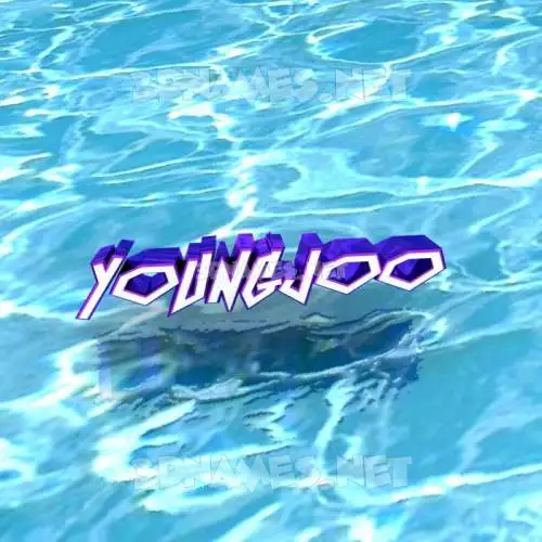 youngjoo in Water style - 3D name wallpaper