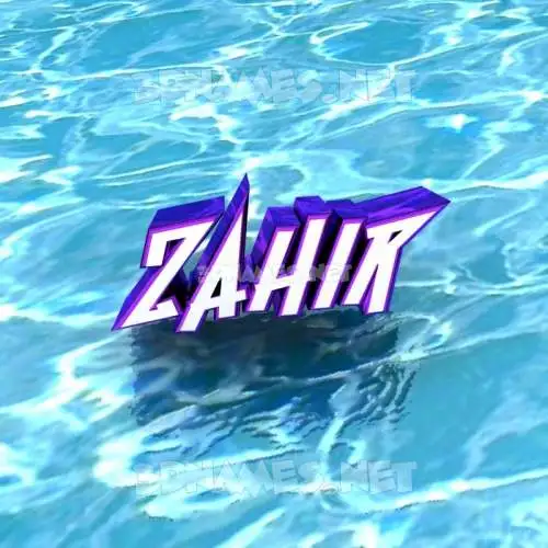 zahir in Water style - 3D name wallpaper zahir in Water style - 3D name wallpaper