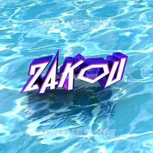 zakou in Water style - 3D name wallpaper zakou in Water style - 3D name wallpaper