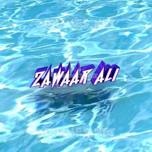 zawaar ali in Water style - 3D name wallpaper zawaar ali in Water style - 3D name wallpaper