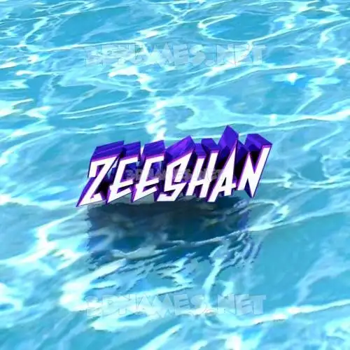 zeeshan in Water style - 3D name wallpaper zeeshan in Water style - 3D name wallpaper