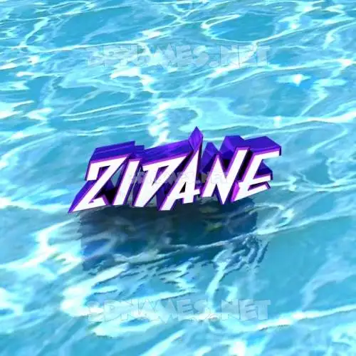 zidane in Water style - 3D name wallpaper