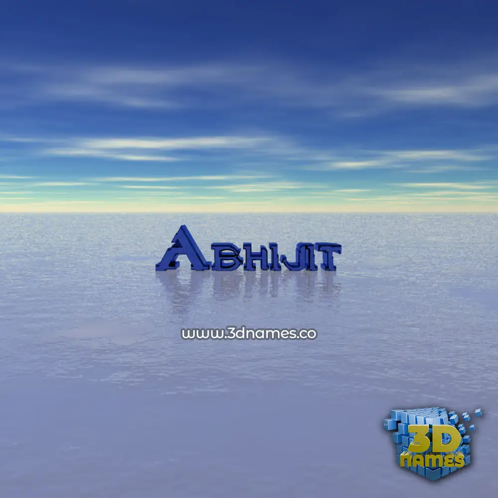 abhijit in Horizon style - 3D name wallpaper