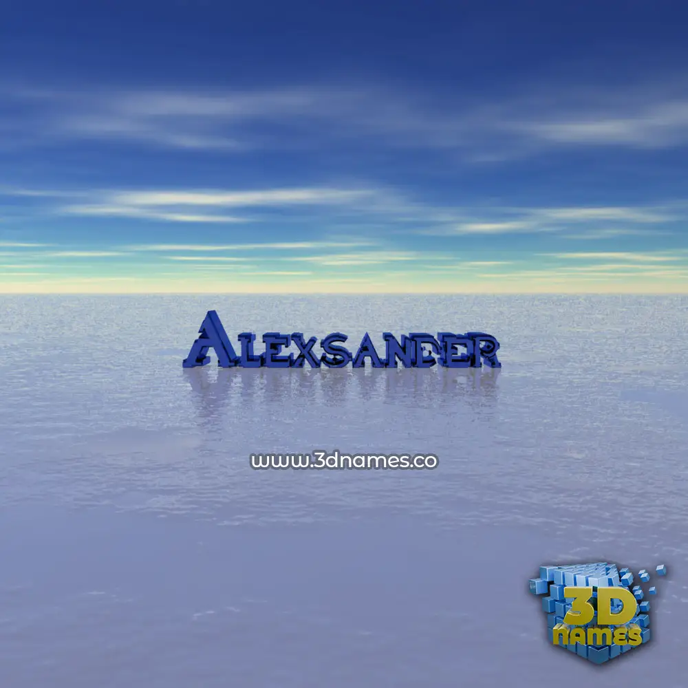 alexsander in Horizon style - 3D name wallpaper