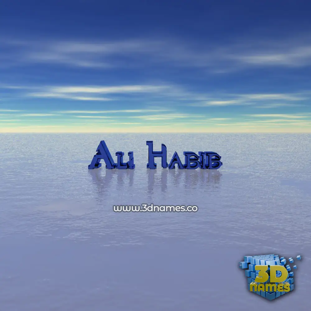ali habib in Horizon style - 3D name wallpaper ali habib in Horizon style - 3D name wallpaper