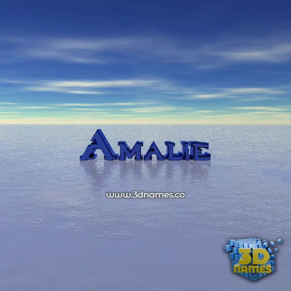 amalie in Horizon style - 3D name wallpaper