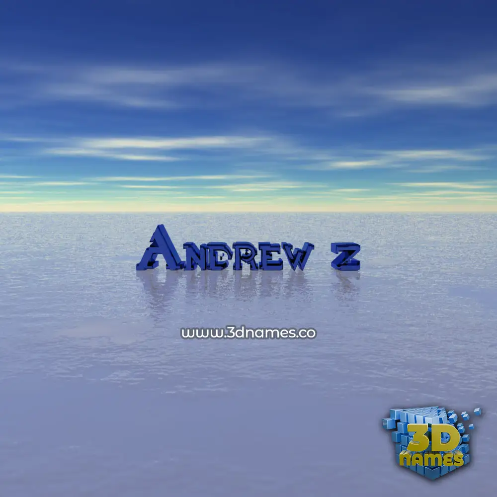 andrew z in Horizon style - 3D name wallpaper