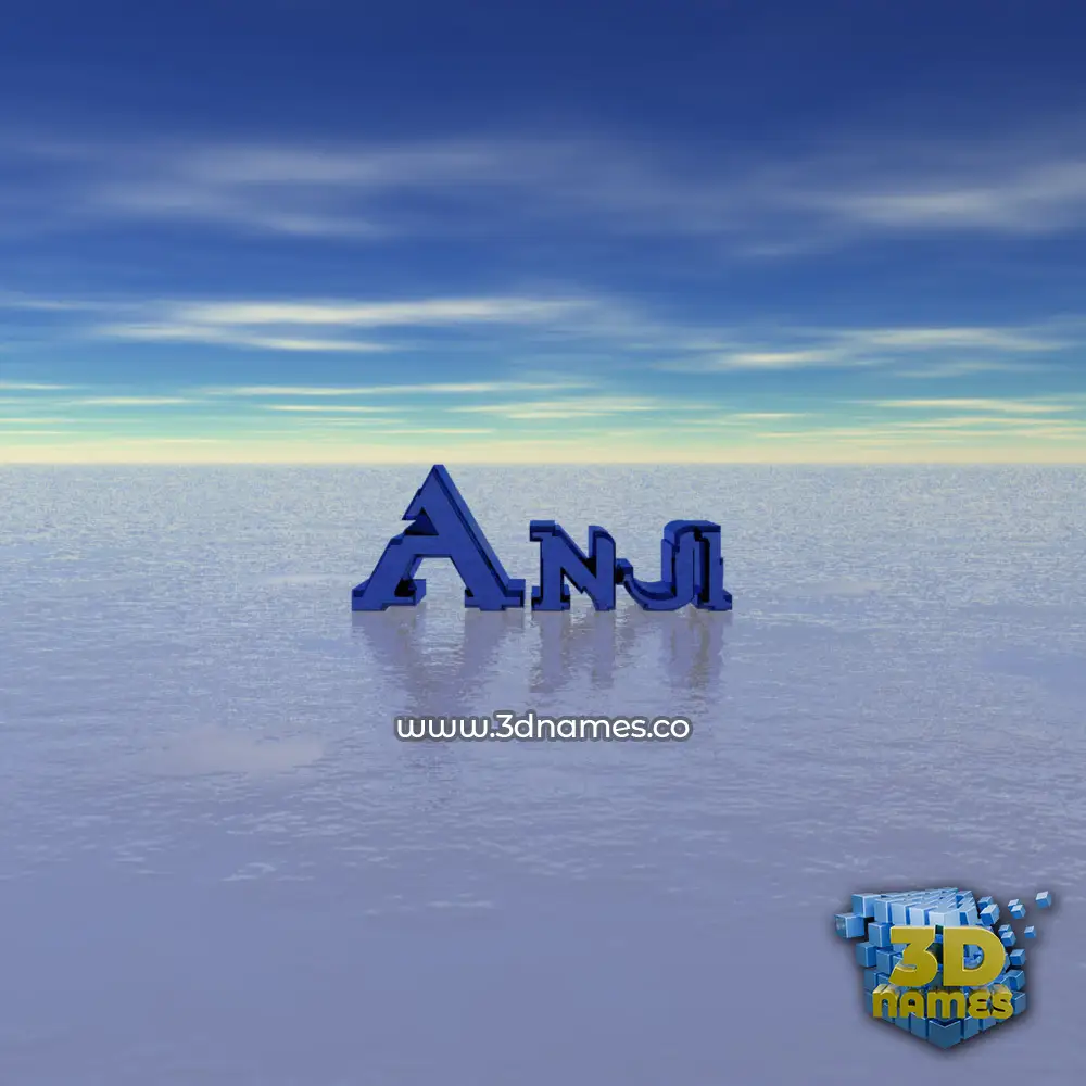 anji in Horizon style - 3D name wallpaper